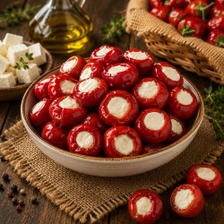 Spil Peynir Dolgulu Kiraz Biber Spil Peynir Dolgulu Kiraz Biber